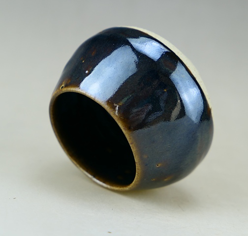 古玩陶瓷清代.黑釉雞心罐（文房雅器）拍賣，當前價格90元