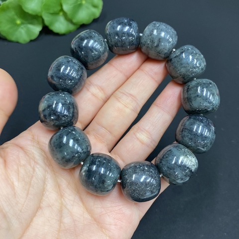 古玩玉器和田玉珠串(帶鑒定證書)拍賣，當前價格380元