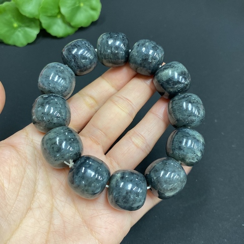 古玩玉器和田玉珠串(帶鑒定證書)拍賣，當前價格380元