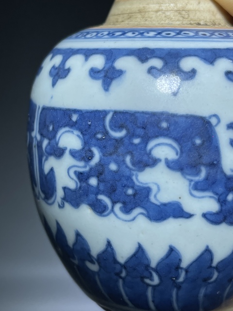 古玩陶瓷青花夔龍罐拍賣，當前價格1104元