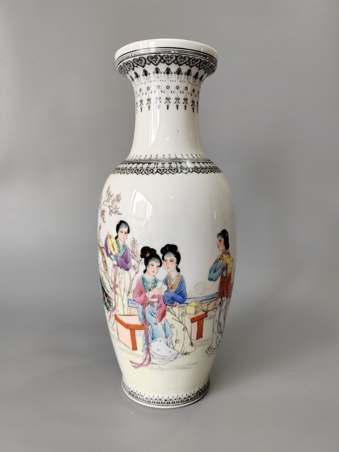 古玩陶瓷567精品仕女瓶·四美博覽圖拍賣，當前價格2888元