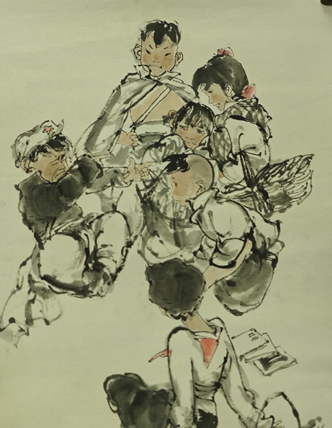 古玩字畫中國國畫家協(xié)會副主席王家訓(xùn)童趣圖拍賣,當(dāng)前價格3000元