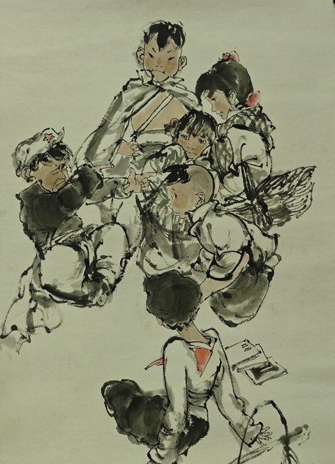 古玩字畫中國國畫家協(xié)會副主席王家訓(xùn)童趣圖拍賣,當(dāng)前價格3000元