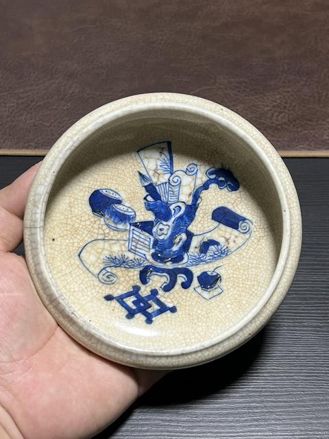 古玩陶瓷道光哥釉青花洗子拍賣，當前價格2200元
