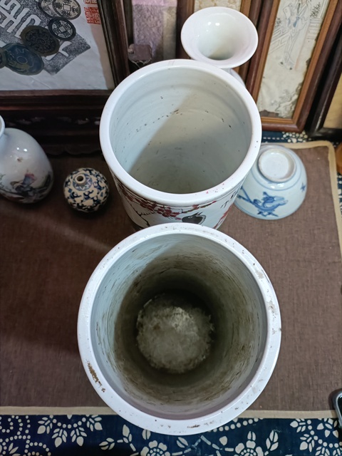 古玩陶瓷民國淺降花鳥紋帽筒拍賣,當(dāng)前價格5888元