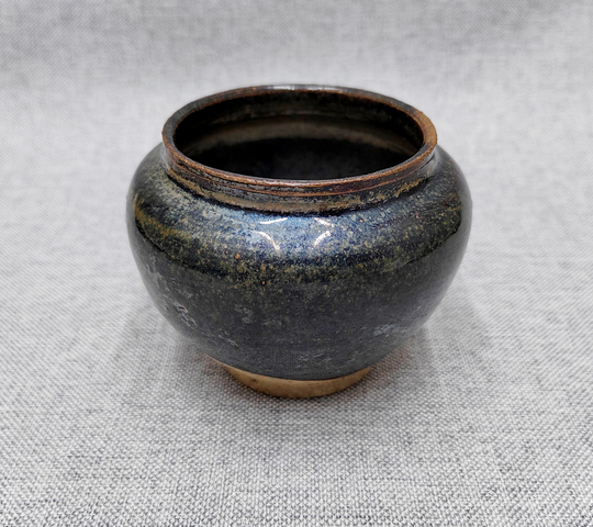 古玩陶瓷元末明初·黑釉茶入真品鑒賞圖