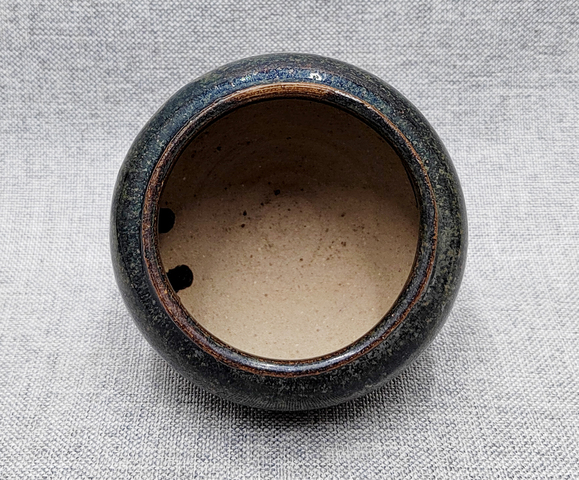 古玩陶瓷元末明初·黑釉茶入真品鑒賞圖