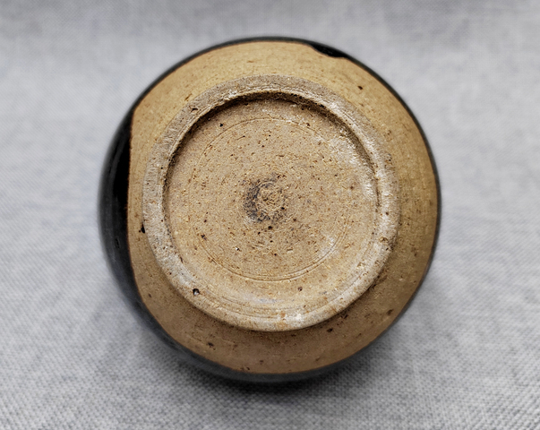 古玩陶瓷元末明初·黑釉茶入真品鑒賞圖