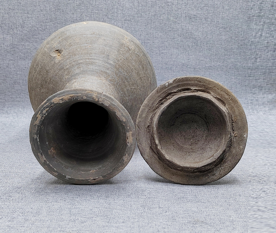 古玩陶瓷漢·帶蓋陶壺真品鑒賞圖