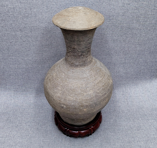 古玩陶瓷漢·帶蓋陶壺真品鑒賞圖