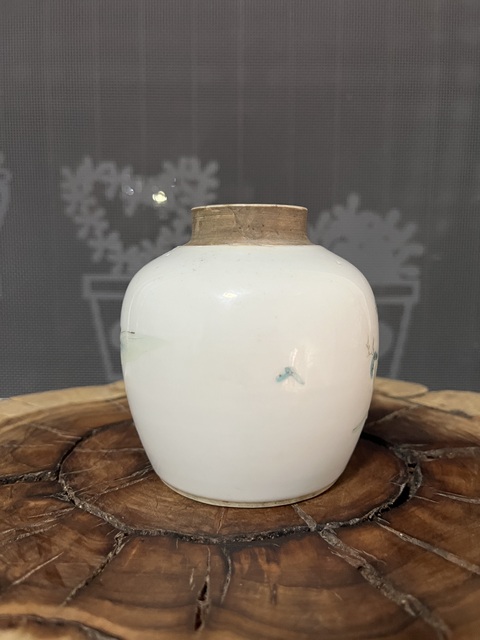 古玩陶瓷粉彩五子奪魁圖罐拍賣，當前價格2688元