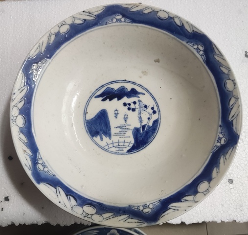 古玩陶瓷出口創匯期青花碗拍賣，當前價格188元