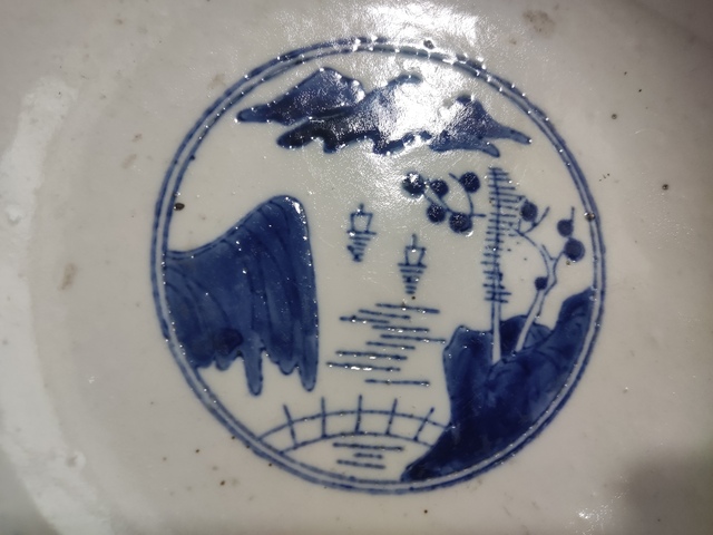 古玩陶瓷出口創匯期青花碗拍賣，當前價格188元