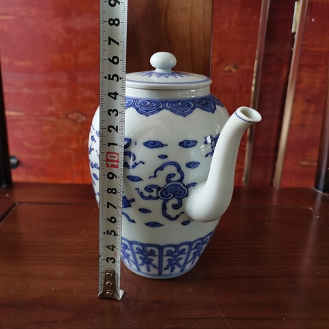 古玩陶瓷【精品】民國(guó)青花鳳紋壺拍賣，當(dāng)前價(jià)格1166元