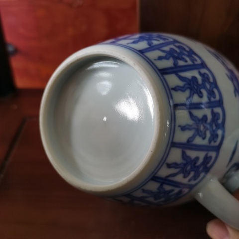 古玩陶瓷【精品】民國(guó)青花鳳紋壺拍賣，當(dāng)前價(jià)格1166元