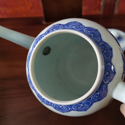 古玩陶瓷【精品】民國(guó)青花鳳紋壺拍賣，當(dāng)前價(jià)格1166元