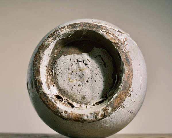 古玩陶瓷青白釉盤口瓶真品鑒賞圖