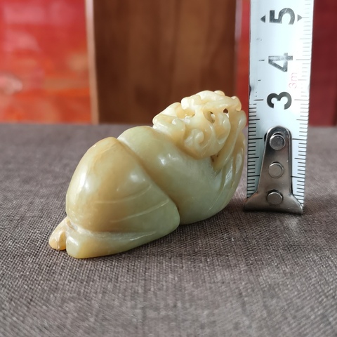 古玩玉器【和田玉】80.90年代和田玉雕“如意童子”拍賣,當前價格199元