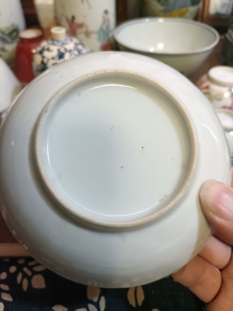 古玩陶瓷道光青花蝶戀花紋盤拍賣，當前價格2888元