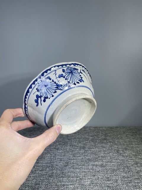 古玩陶瓷民國.花卉紋青花碗拍賣，當前價格0元