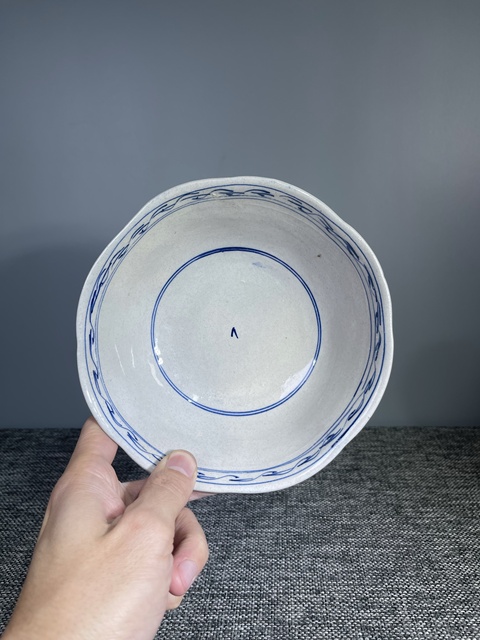 古玩陶瓷民國.花卉紋青花碗拍賣，當前價格0元