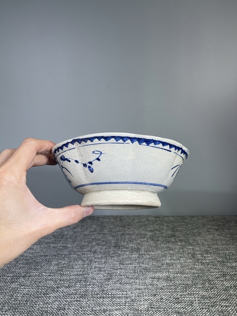 古玩陶瓷民國.花卉紋青花碗拍賣，當前價格0元