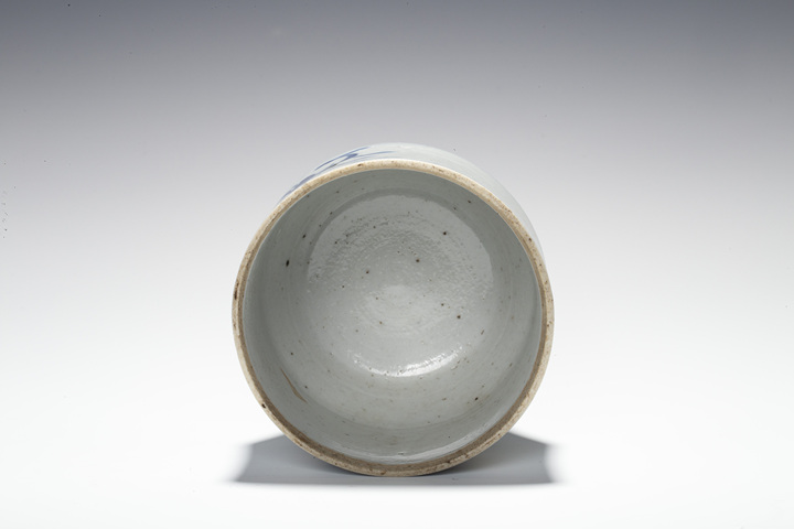 古玩陶瓷清中·青花壽桃紋蓋缸拍賣,當前價格1500元