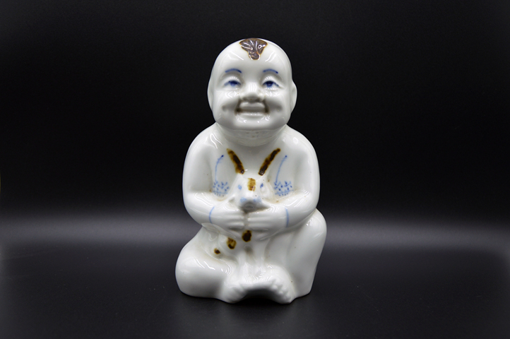 古玩陶瓷【醴陵】醴陵抱兔童子拍賣,當前價格599元