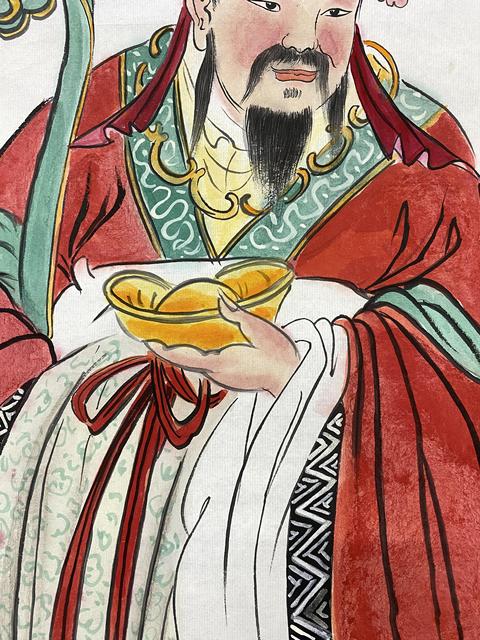 古玩字畫老師真跡帶合影名家純手繪字畫原作畫芯工筆國畫人物收藏結緣拍賣，當前價格999元