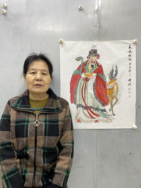 古玩字畫老師真跡帶合影名家純手繪字畫原作畫芯工筆國畫人物收藏結緣拍賣，當前價格999元