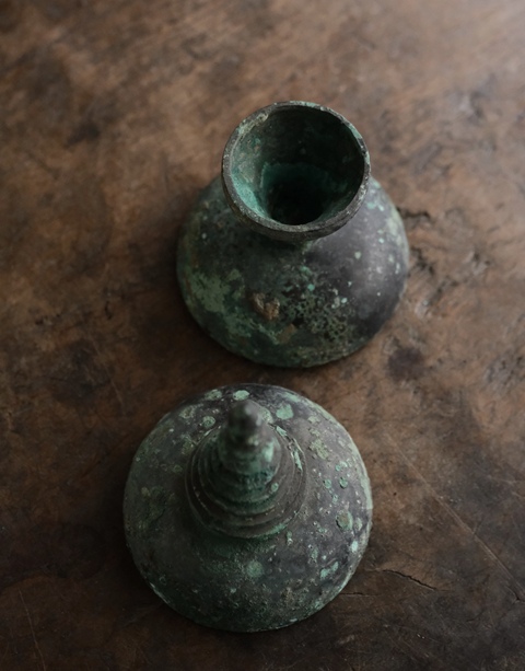 古玩銅器香寶子真品鑒賞圖