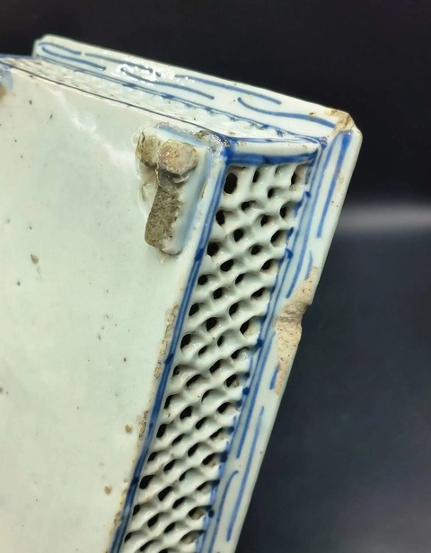 古玩陶瓷青花錦地水仙盆拍賣,當前價格799元