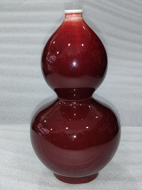 古玩陶瓷郎紅釉葫蘆瓶拍賣,當(dāng)前價(jià)格688元