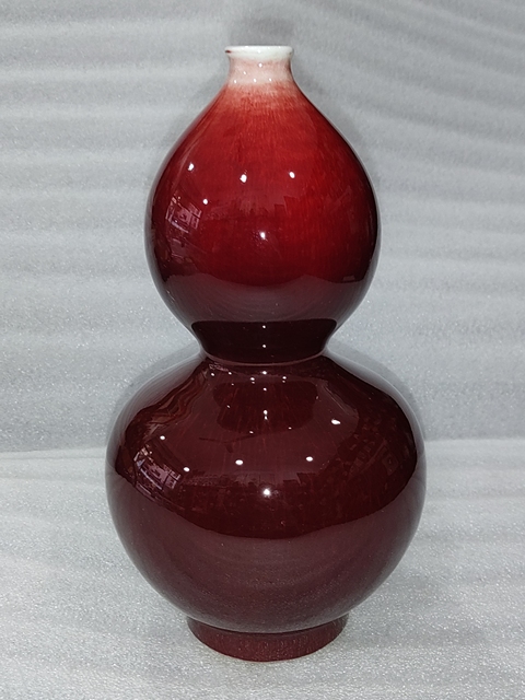 古玩陶瓷郎紅釉葫蘆瓶拍賣,當(dāng)前價(jià)格688元