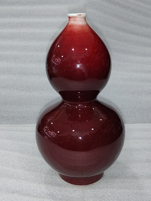 古玩陶瓷郎紅釉葫蘆瓶拍賣,當(dāng)前價(jià)格688元
