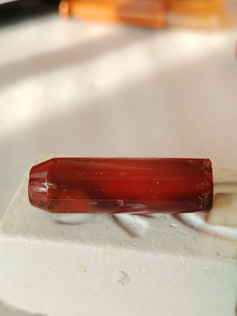 古玩玉器天然紅瑪瑙單珠拍賣，當前價格66元