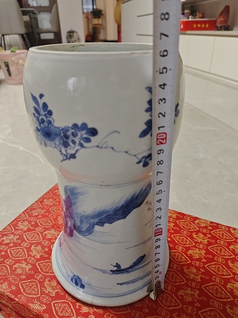 古玩陶瓷山水紋青花鳳尾尊標(biāo)本拍賣,當(dāng)前價(jià)格16000元