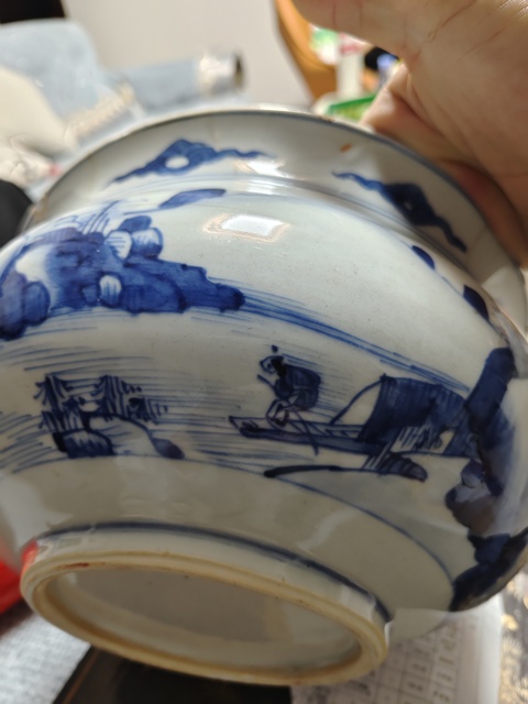 古玩陶瓷山水紋青花香爐拍賣,當前價格21000元