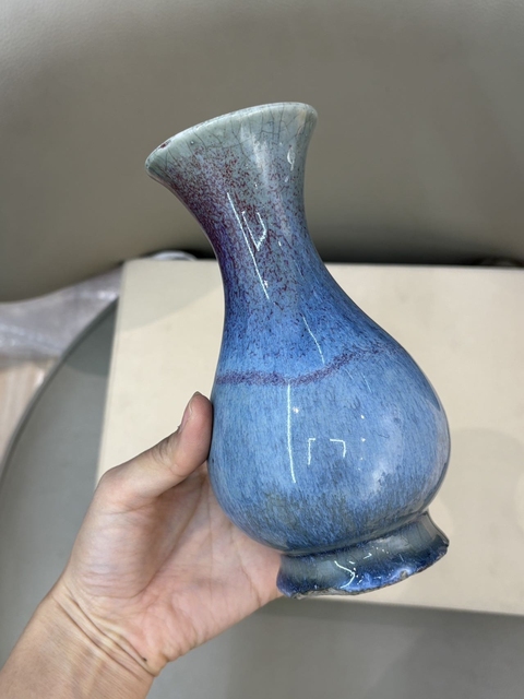 古玩陶瓷鈞紅釉窯變瓶拍賣,當前價格13000元