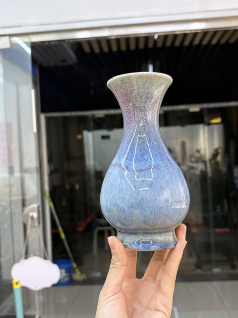 古玩陶瓷鈞紅釉窯變瓶拍賣,當前價格13000元