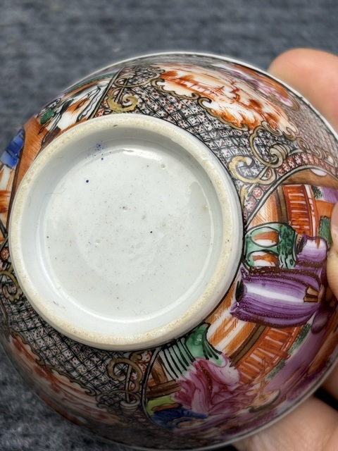 古玩陶瓷乾隆廣彩滿大人杯碟套拍賣,當前價格7588元