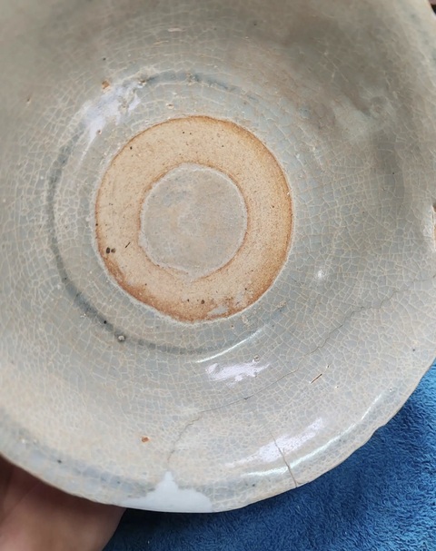 古玩陶瓷明中晚期青花云花紋碗拍賣,當前價格120元