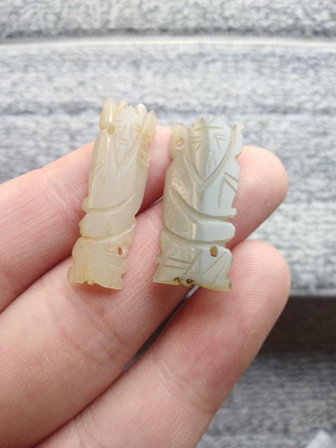 古玩玉器清代和田玉雕“壽星帽花”拍賣,當前價格199元