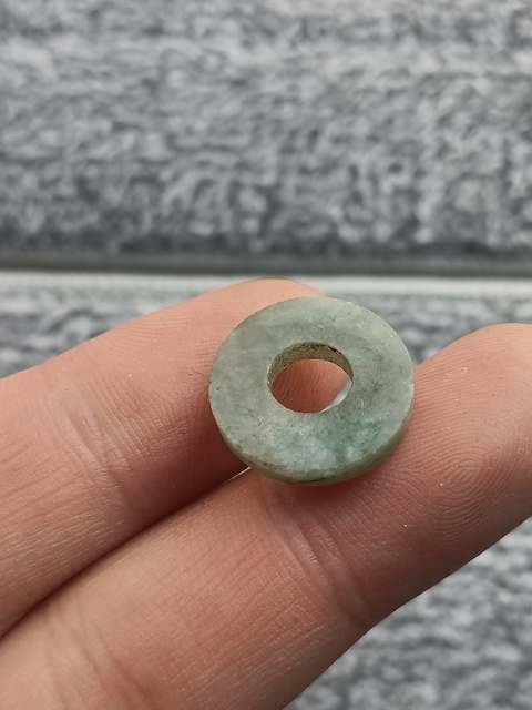 古玩玉器清代天然翡翠“平安扣”拍賣,當前價格138元