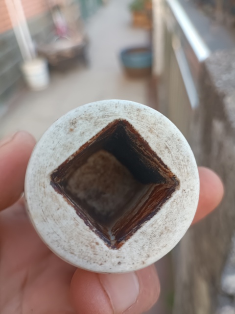 古玩陶瓷哥釉畫軸頭一對拍賣，當前價格0元