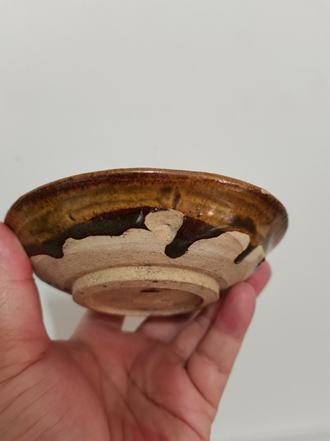 古玩陶瓷磁州窯黃釉彩繪盞拍賣,當前價格0元