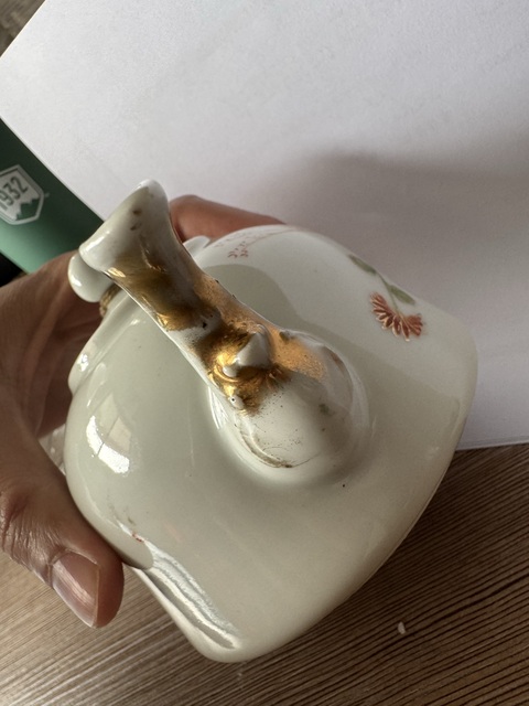 古玩陶瓷大雞圖彩繪描金執壺拍賣，當前價格1000元