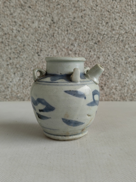 古玩陶瓷青花花卉紋執壺拍賣,當前價格580元