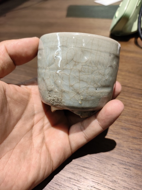 古玩陶瓷青釉三足爐拍賣,當前價格560元