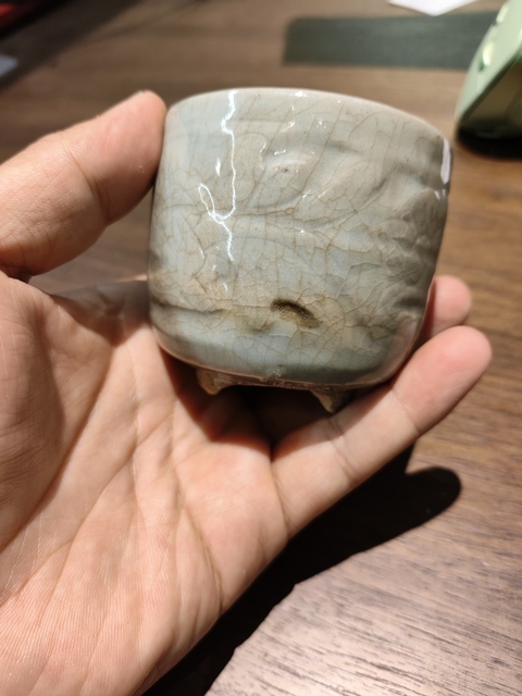 古玩陶瓷青釉三足爐拍賣,當前價格560元